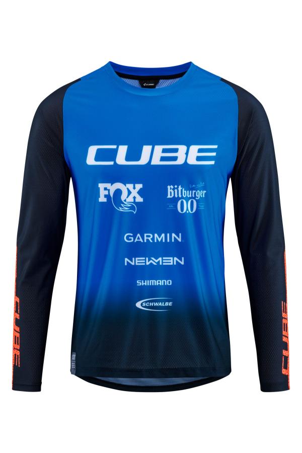 CUBE VERTEX Rundhalstrikot X Actionteam langarm Gr&ouml;&szlig;e: M