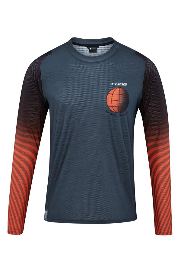 CUBE VERTEX Rundhalstrikot langarm Gr&ouml;&szlig;e: M