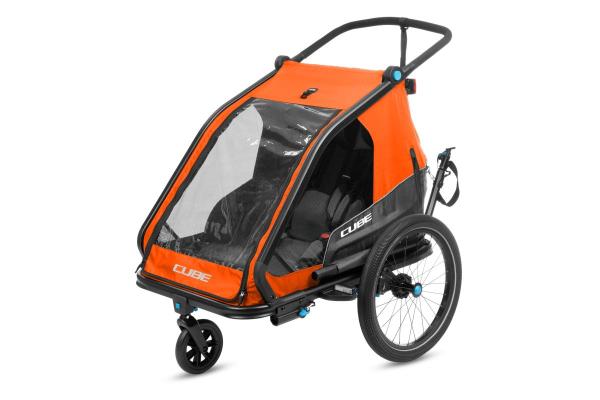 CUBE Kinder Fahrradanhänger Double CMPT X Actionteam